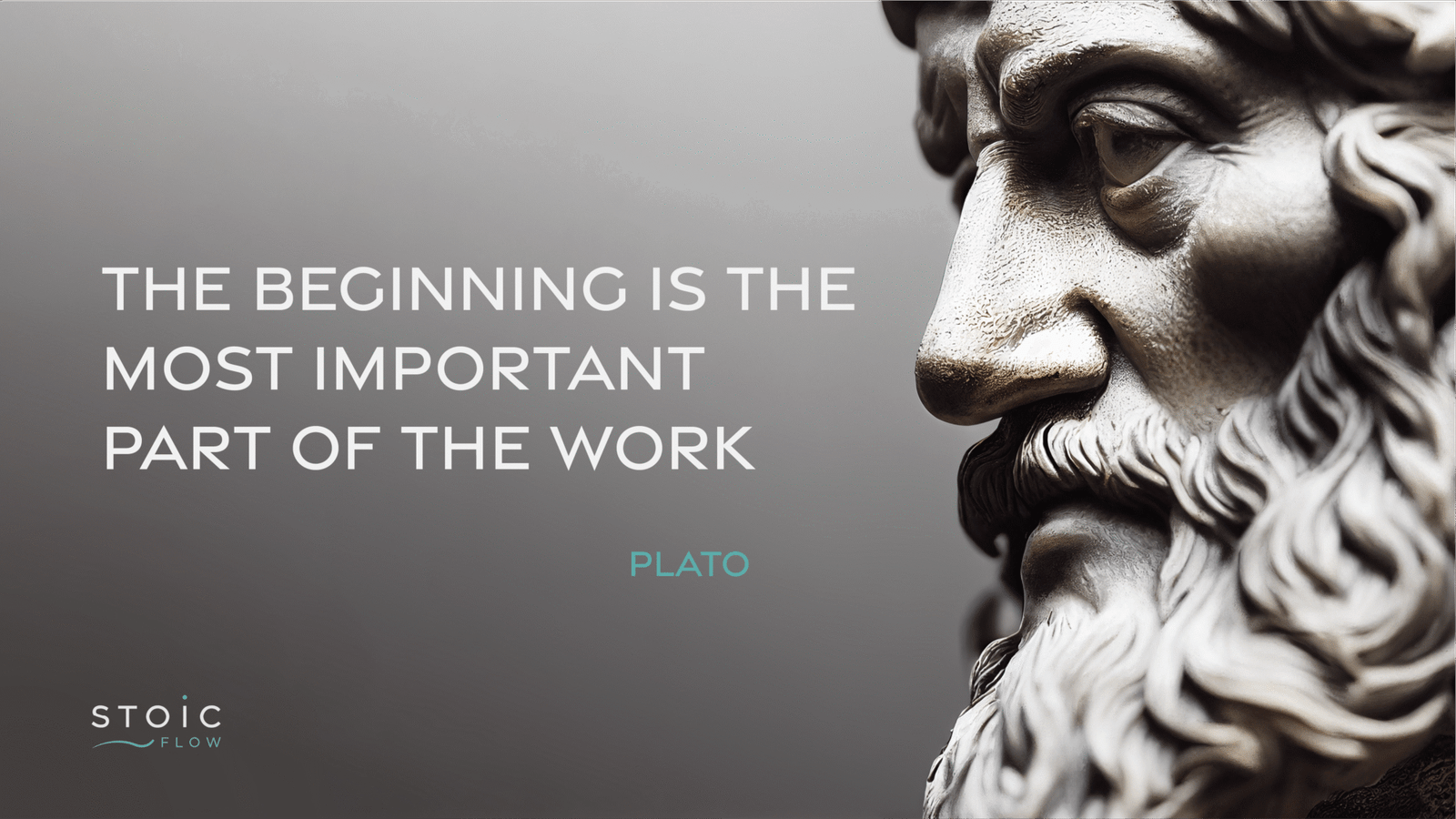 Plato's quote about the first step